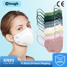 Elough ffp2 masks kn95 mascarillas fpp2 CE 4 Layers masque ffp 2 Protective Face Mask mascherina ffpp2 kn95mask Adult 3d mask