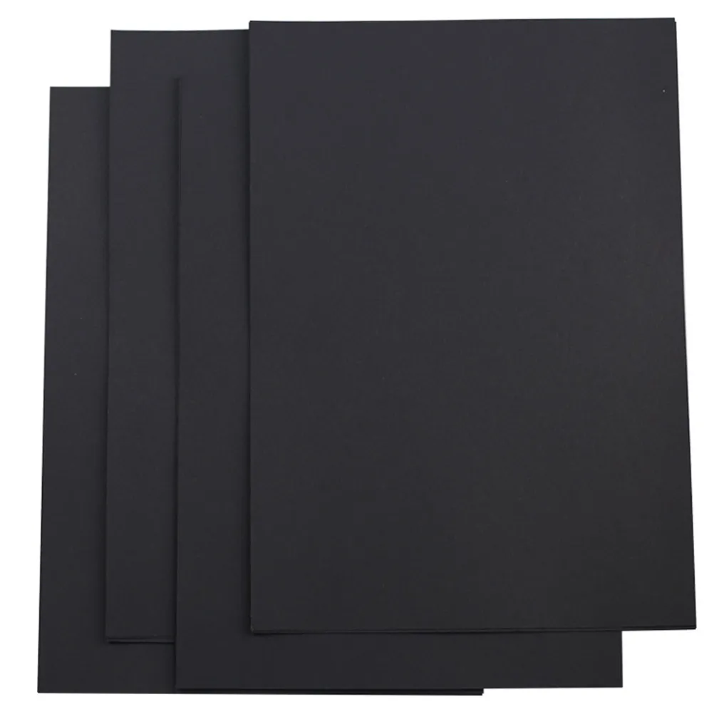 100Pcs A4 검정 두꺼운 크래프트 종이 150Gsm DIY 그림 그리기 판지 스크랩북 크리스마스 카드 명함 방수