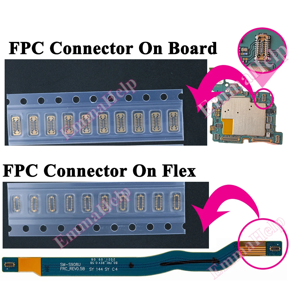 Cavo Flessibile FPC per Segnale Wi-Fi da 10-60 Pezzi per Samsung S26 S25 S24 Plus S20 S21 S22 S23 Ultra Antenna FPC 2*6Pin 12Pin - immagine 2