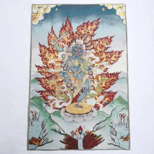 

36" Tibet Tibetan Cloth Silk Rulai Vajradhara Vajrabhairava Thangka Mural
