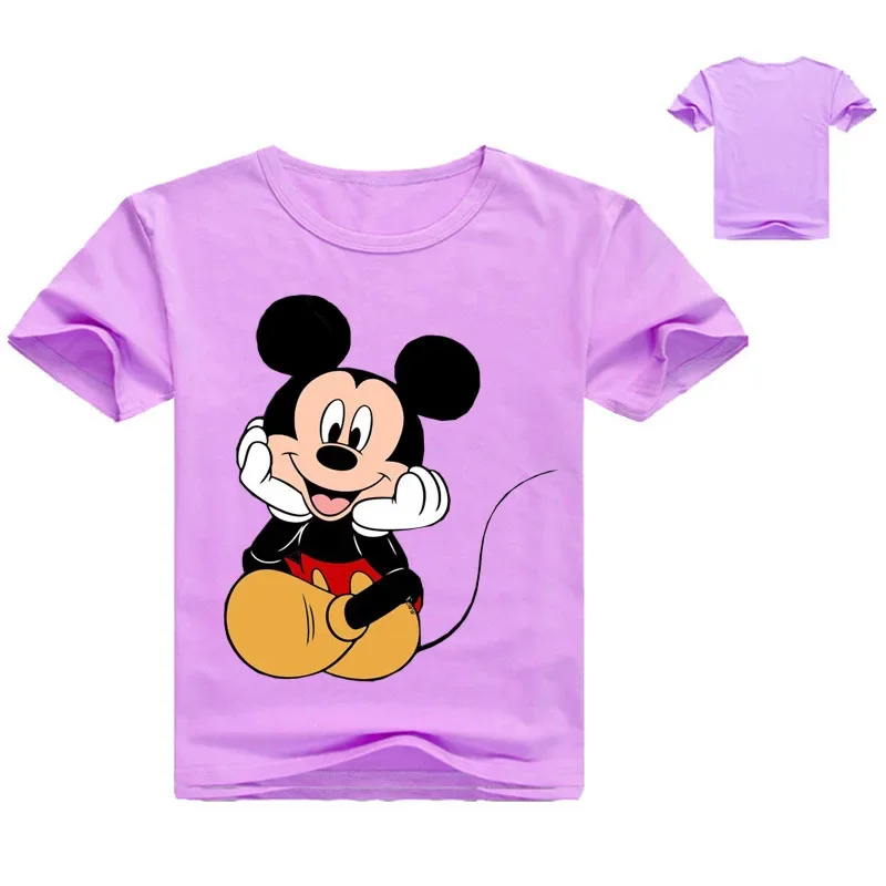 Nowy letni myszka Mickey dla dzieci T-Shirt dla chłopców ubranka dla dziewczynek z krótkim rękawem T-Shirt dla dzieci