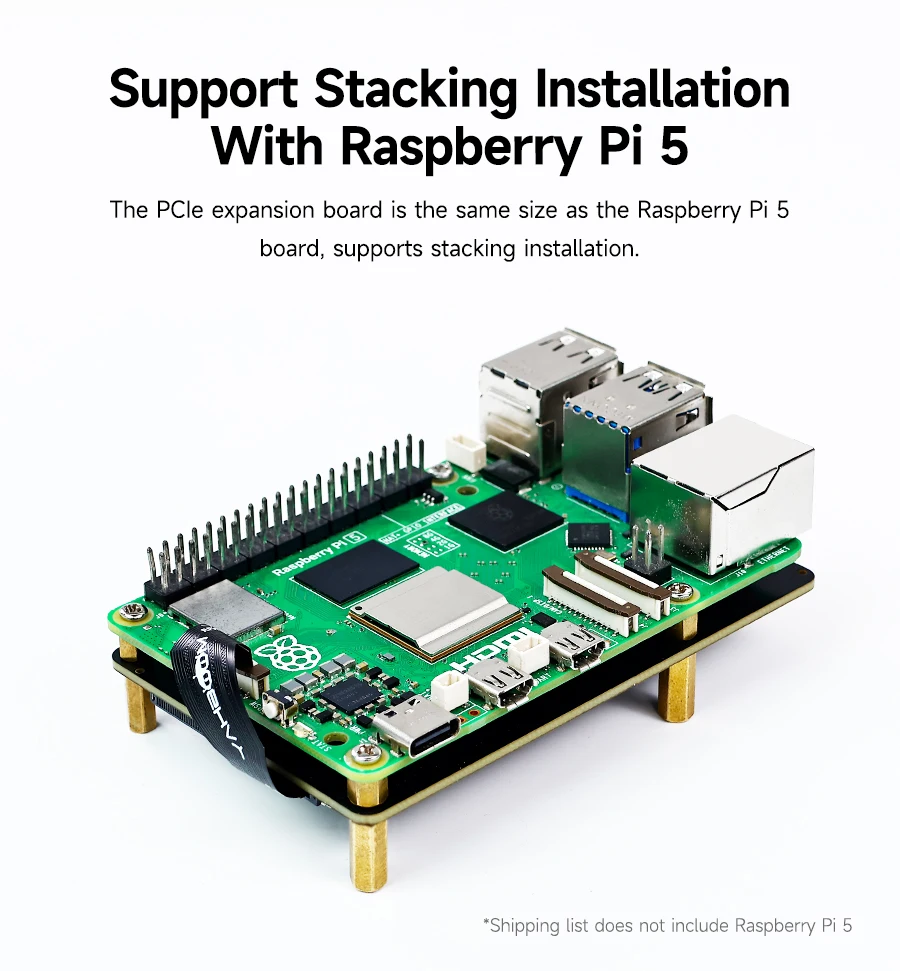 Raspberry Pi 5, dedizierte PCIe-zu-M.2 NVME SSD-Solid-State-Laufwerk-Erweiterungskarte mit FPC-Kabel, unterstützt aktiven Kühler für RPI 5 – Detail 18