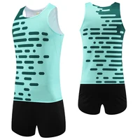 Men Marathon Track And Field Sets Sportswear Tank Top Running Vest Shorts Quick Dry Breathable Tracksuit Sportwear Training Sets 1