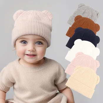 Baby Knitted Winter Beanie – (0–3 )Years -Ear Protection 1