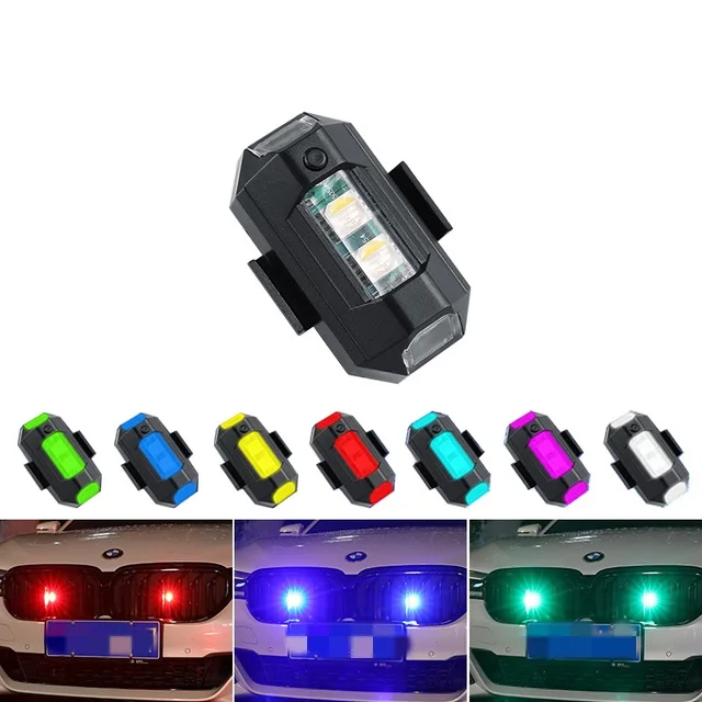 Universal LED Anti-collision Warning Light Mini Signal Light Drone with Strobe  Light 7 Colors Turn Signal Indicator Motorcycle - AliExpress