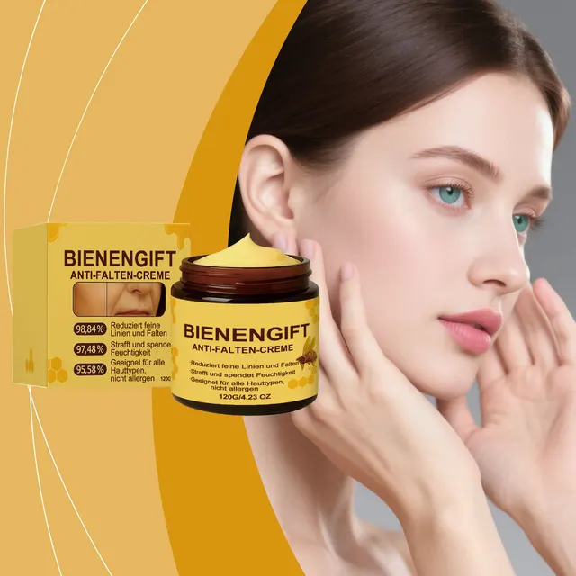 Crème réparatrice pour la peau au venin d'abeille 120g, réduit les rougeurs, élimine les imperfections, raffermit et hydrate en profondeur le visage et le corps 1