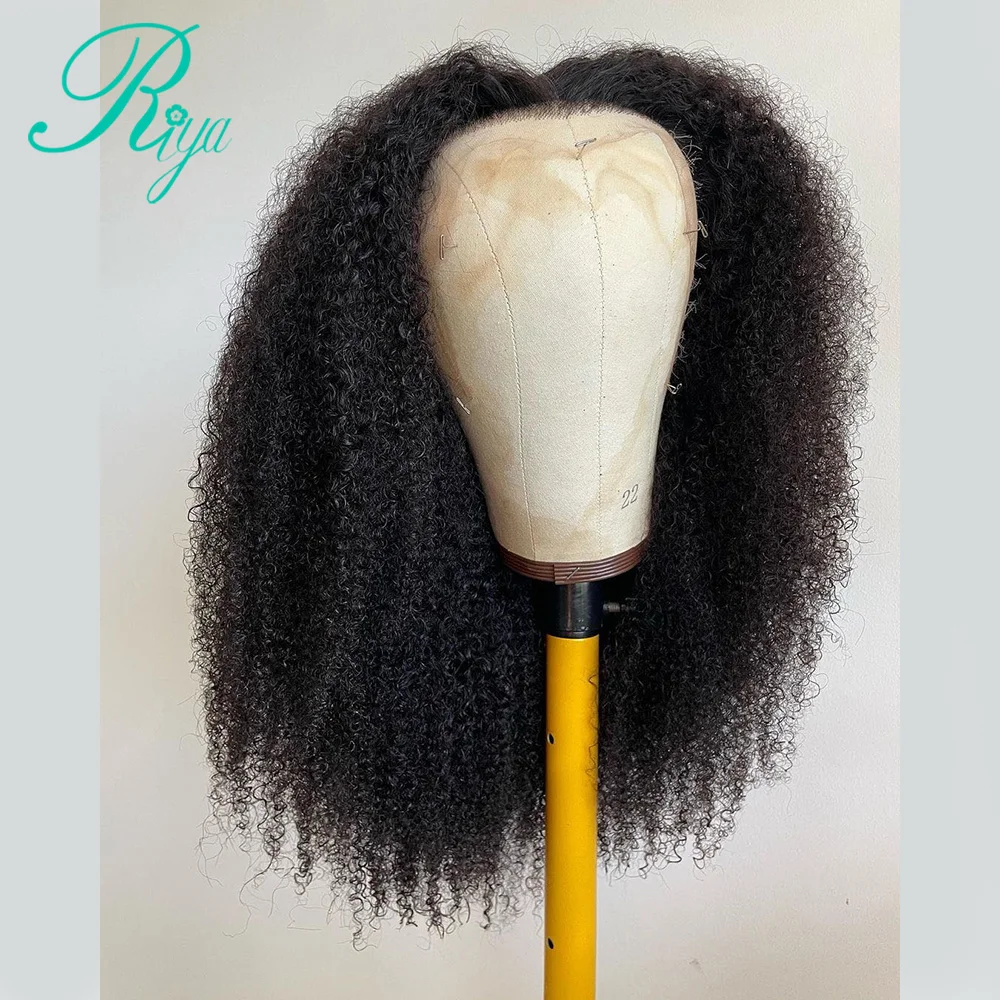 34 Inch 360 Full Lace Wig Afro Kinky Curly Brazilian Human Hair Wigs 13x4 13x6 Lace Front For Women