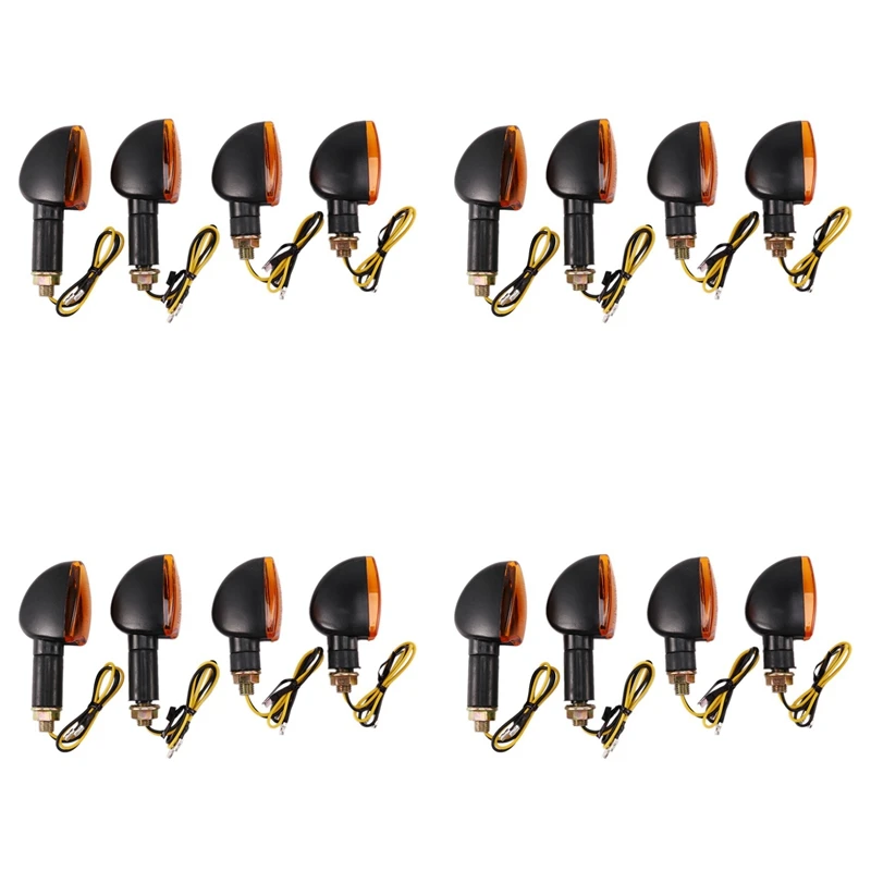 

4X 12V Motorcycle Turn Signal Indicator Light Front Back Flashing Halogen Light Blinker Flash Bike Lamp For Honda Suzuki