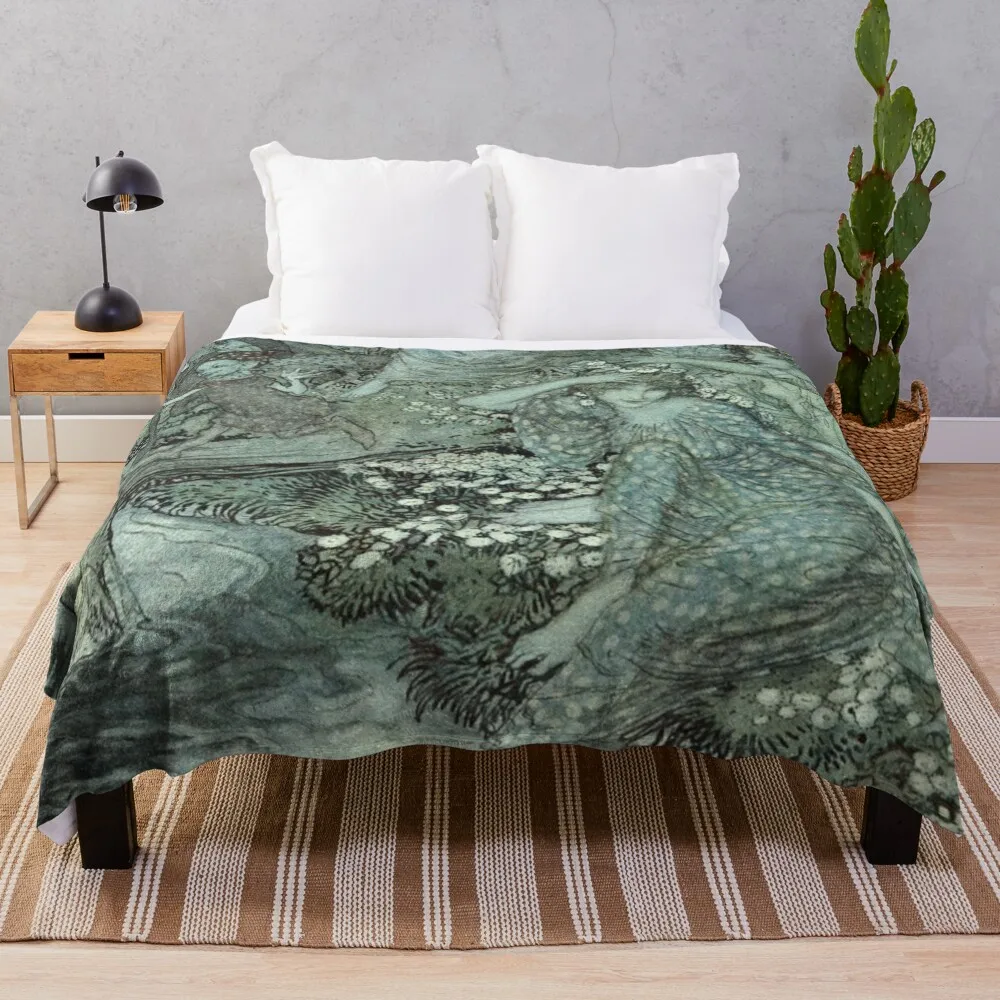 

Arthur Rackham- Wood Nymphs Throw Blanket Bed for sofa Blankets