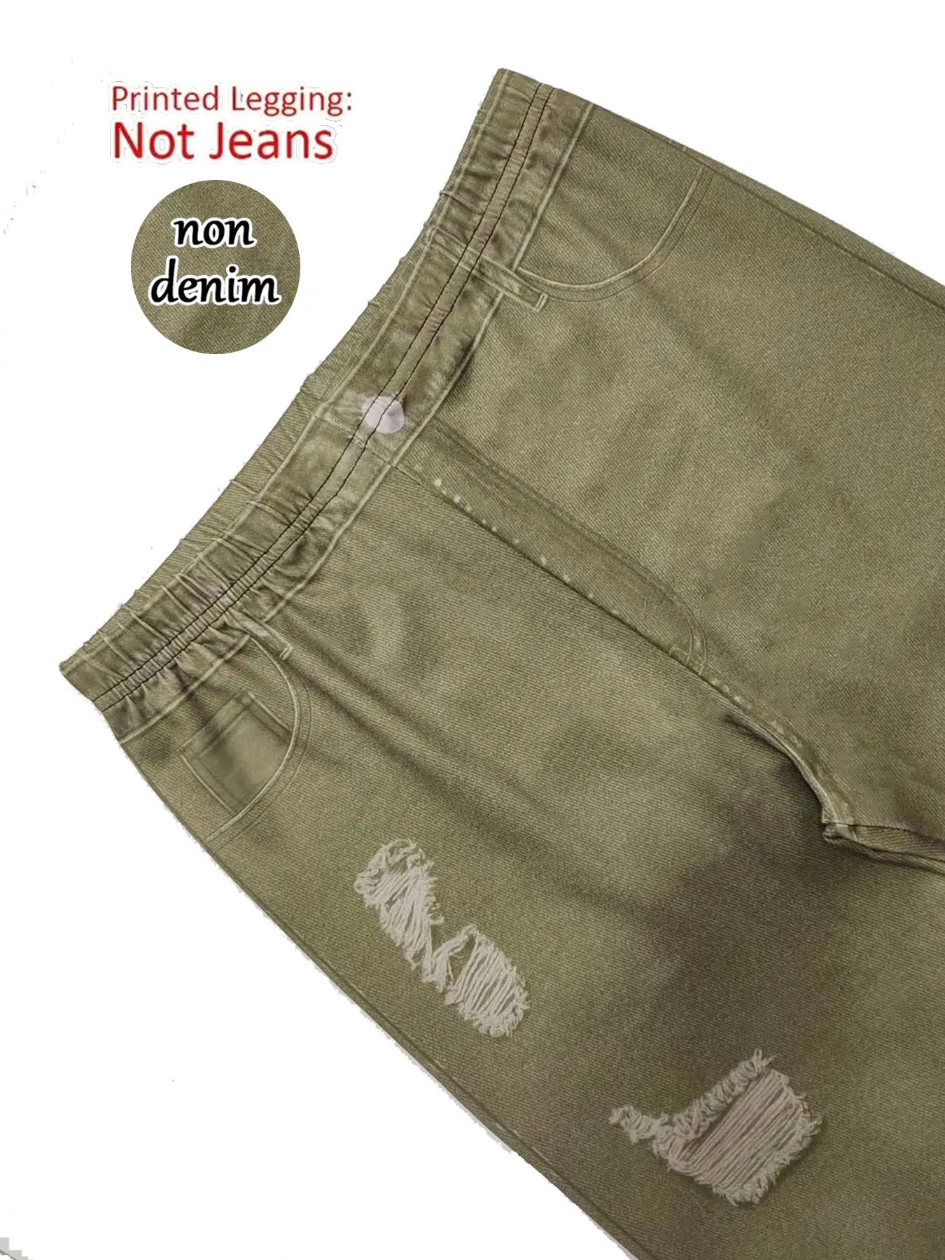 【Non-Denim】Printed leggings, non-jeans style, skinny full-length pants 5