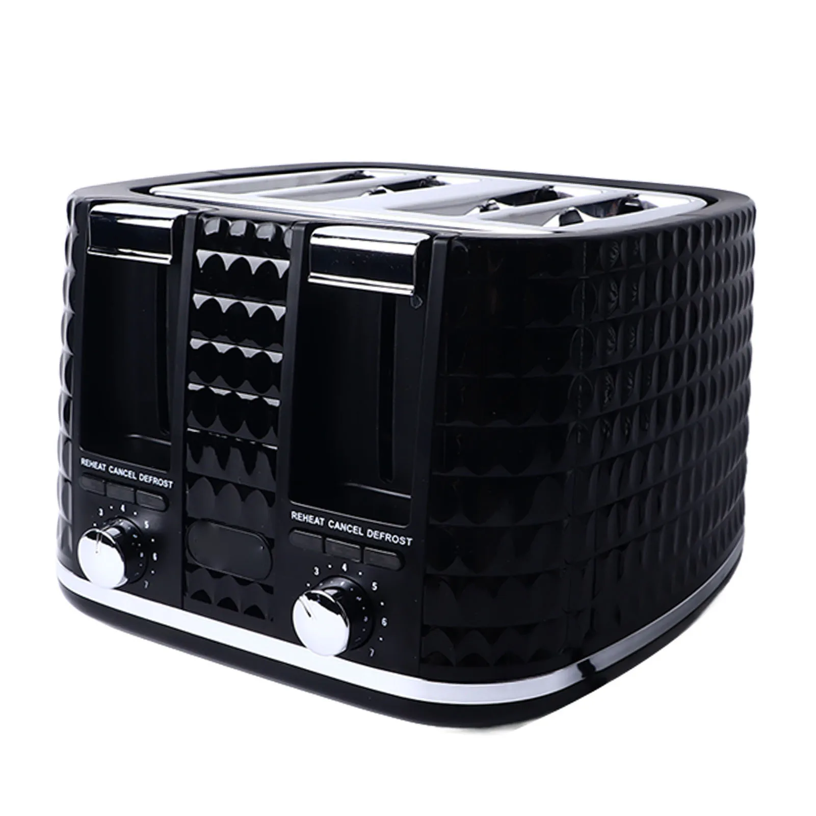 Bread Toaster 4 Bread Toaster Multifunction Customizable Toast Shade Stainless Steel Breakfast Sandwich Maker EU Plug