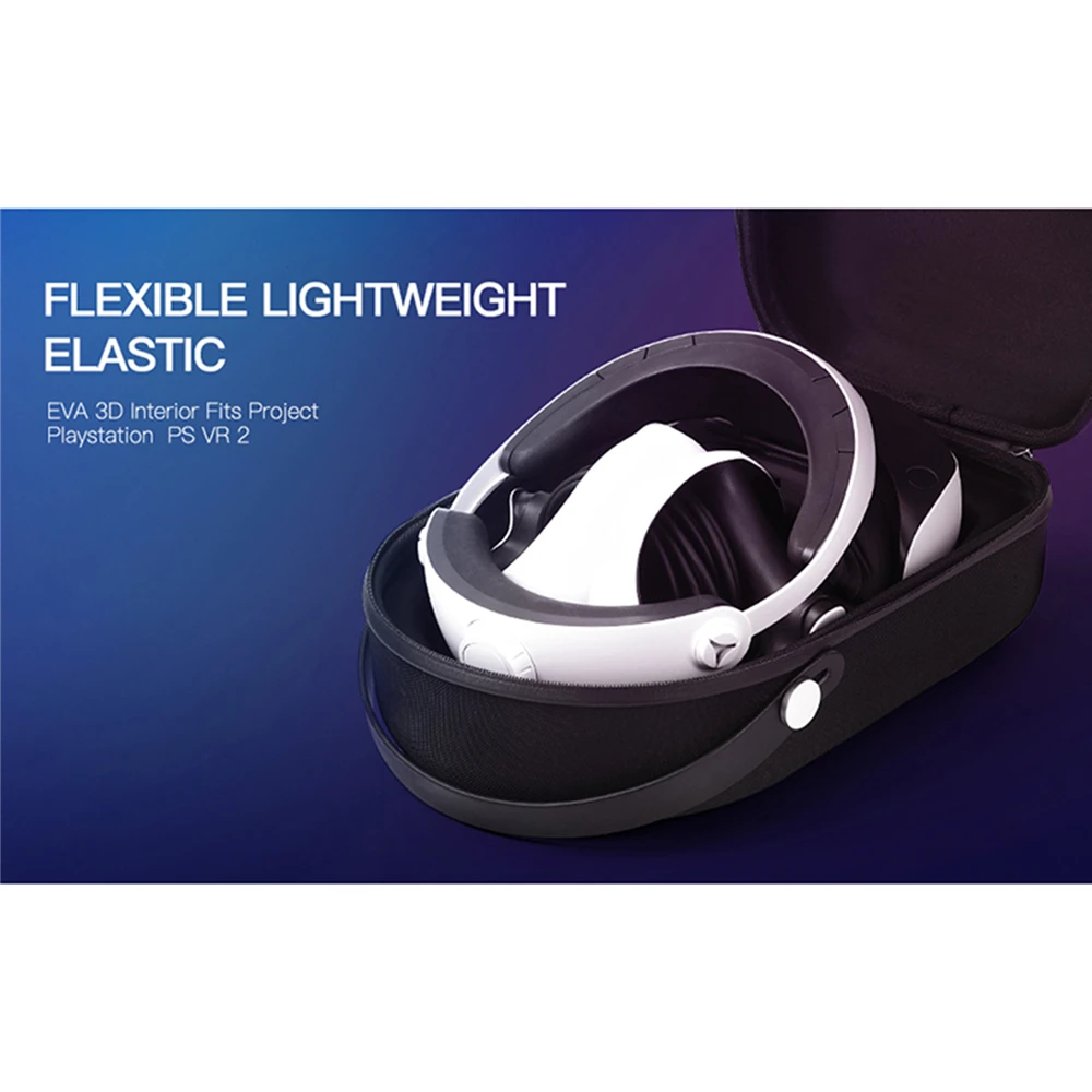 PS VR2 VR 헤드셋용 핸드백 충격 방지 보관 가방, 방수 운반 케이스, 블랙, 그레이 보호 커버, 게임 액세서리