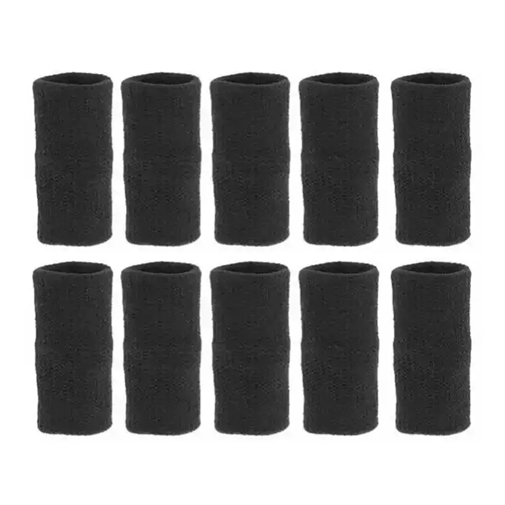 

10Pcs Nylon Knuckles Sleeve Thumb Protection Sheath for Sports Breathable Braces Black