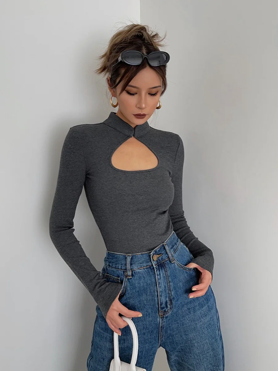 

Самодельный облегающий Ципао с воротником-стойкой и длинными рукавами для внешней одежды