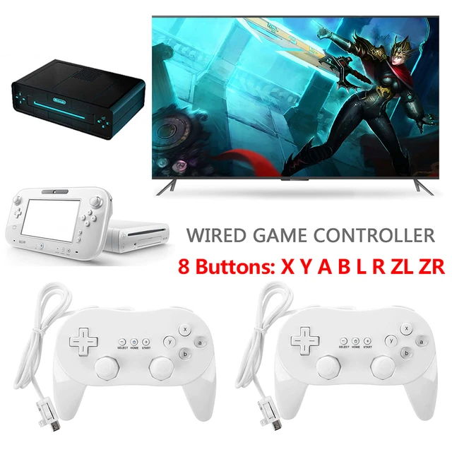 Mando con cable suave para Nintendo Wii, 8 botones, color blanco, clásico -  AliExpress