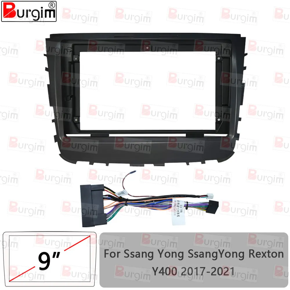Car Radio Fascias Frame For SsangYong Rexton Y400 2017 2021 9 Inch car-radio-fascias-frame-for-ssangyong-rexton-y400-2017-2021-9-inch