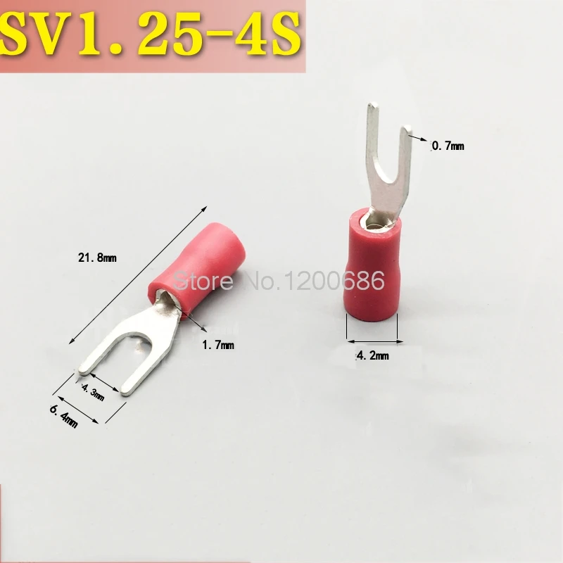

SV1.25-4S GB copper 0.7 thick fork-shaped cold-pressing terminal
