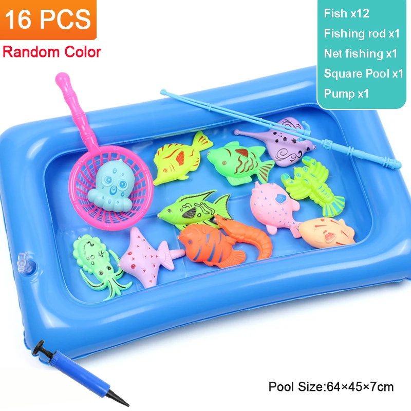 Fishing Magnetic Inflatable Pool Set  Bath Toy Magnetic Fishing Toy - Kids  Magnetic - Aliexpress