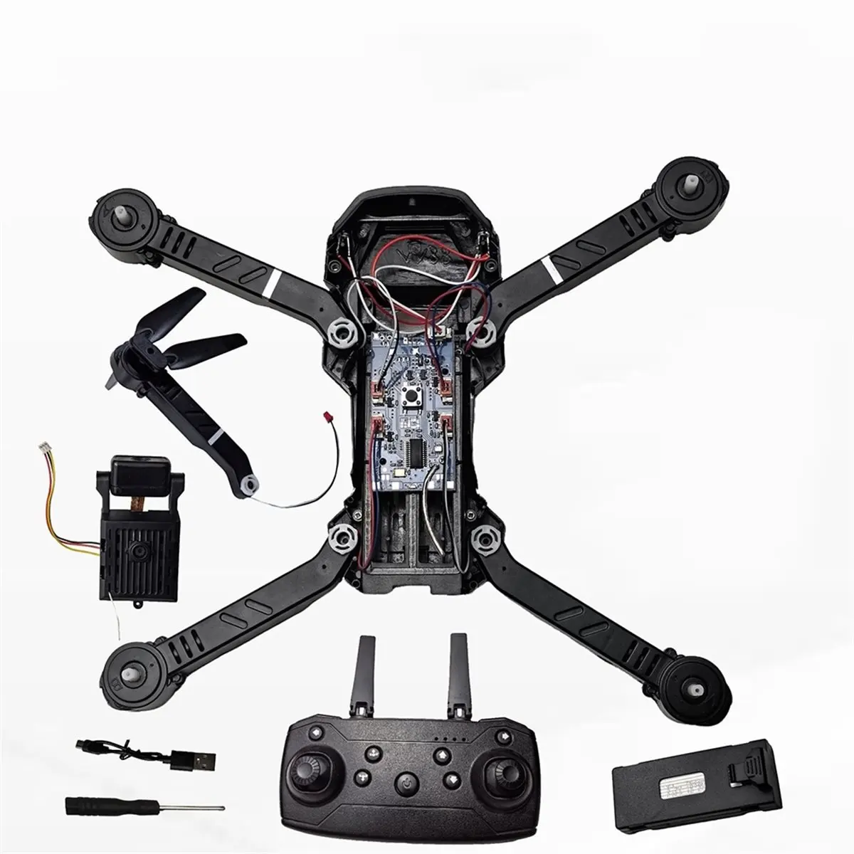 Kit Accessoires Drone E88pro Pliant - Télécommande & Pièces