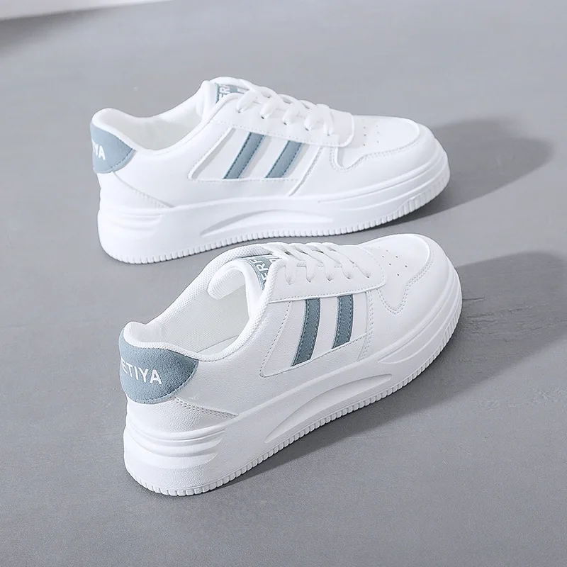 New Women Shoes White Sneakers Vulcanized Shoes 2022 Fashion Girls Running Shoes Lace-up Comfortable Casual Shoes Female Shoes