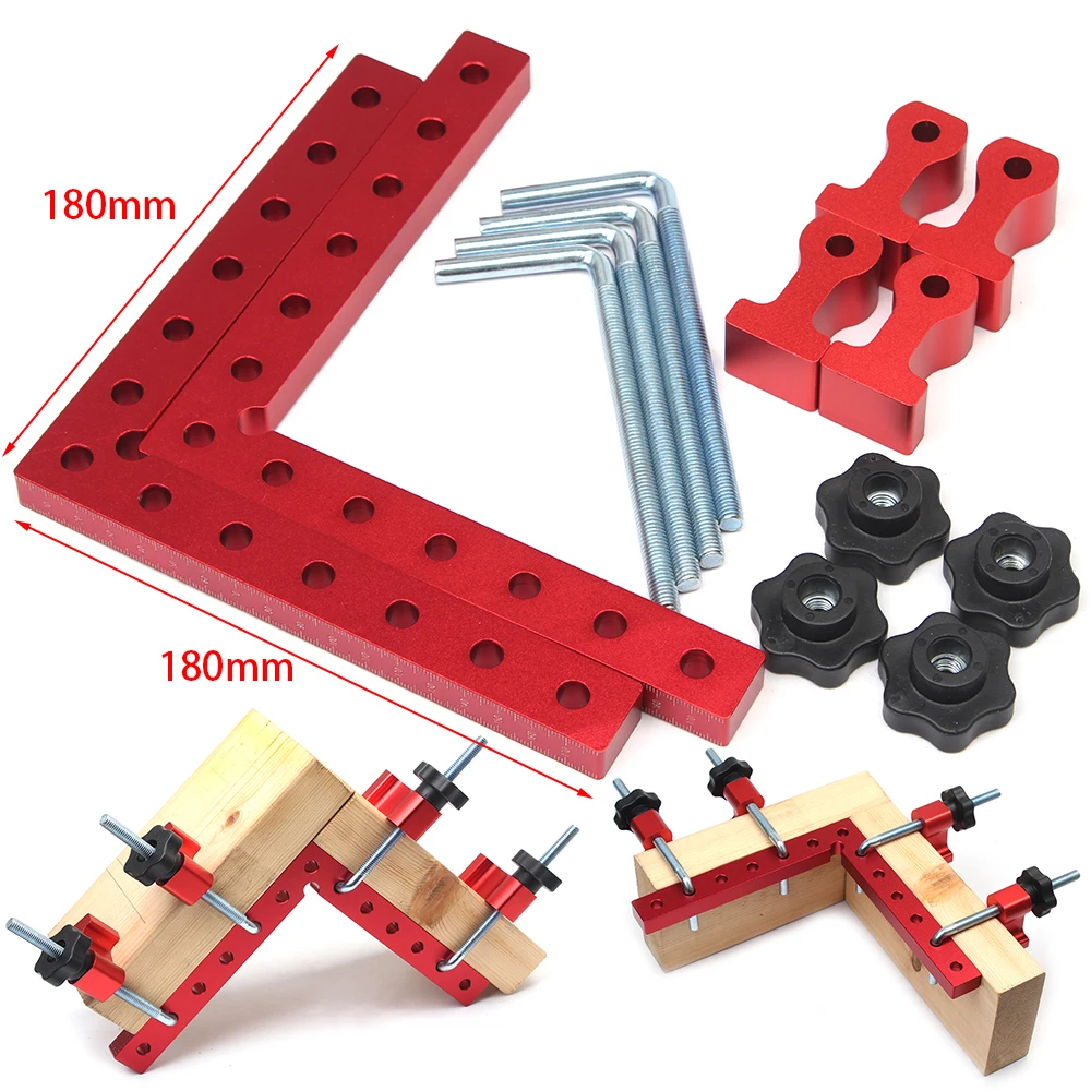 

Panel Ruler Positioning Square Board Auxiliary Clip Woodworking L-Shaped Fixture Splicing Carpenter's Degrees Too 90 Fixed 180MM