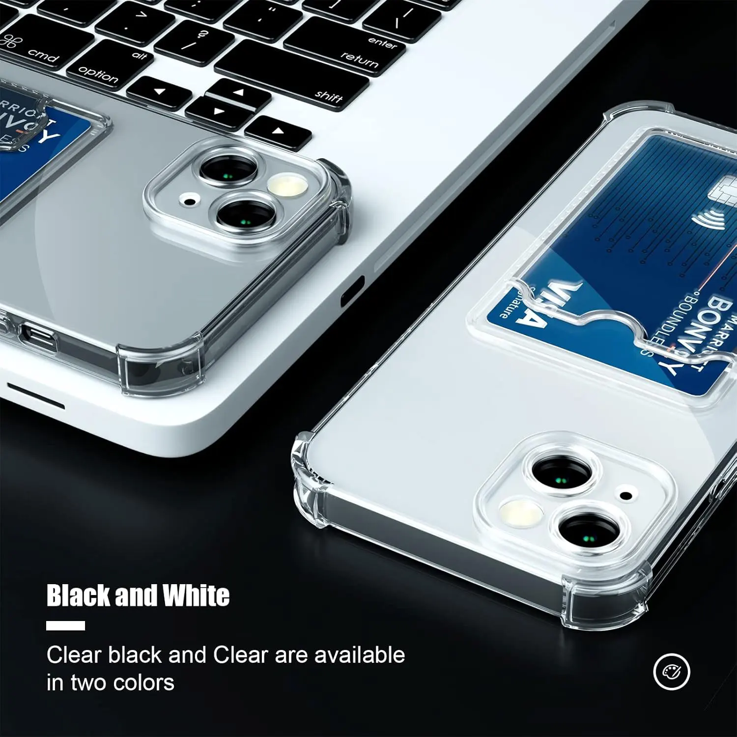 Case for iPhone 17 16 15 Pro Max Clear Cover Soft TPU Wallet Bag with Card Slot Shockproof For iphone 17 Air 14 Plus 13 12 11 4