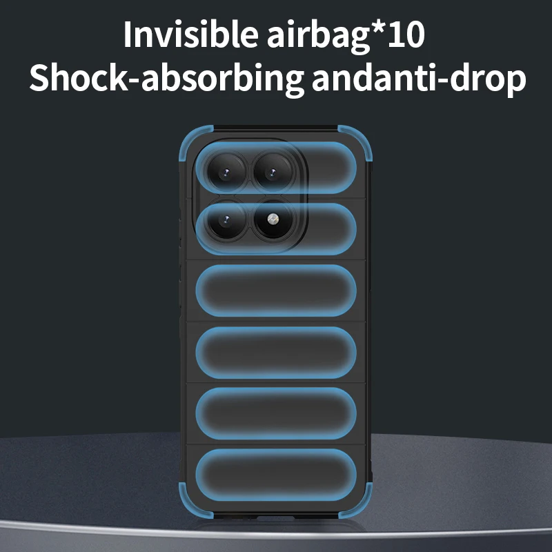 Luxury Silicone Shockproof Phone Case with 6D Air Bag Design