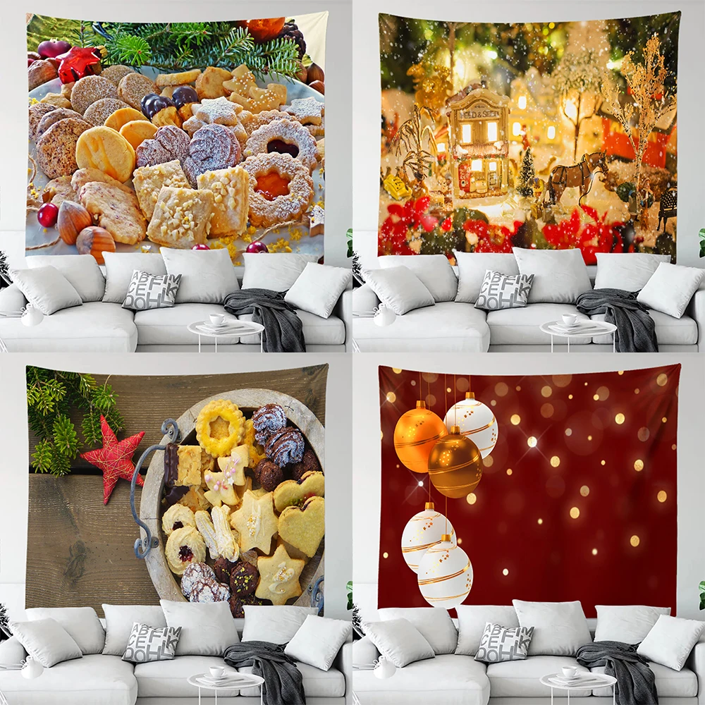 

Рождественская елка украшение Печатный узор гобелен для дома гостиной спальни фоновая ткань