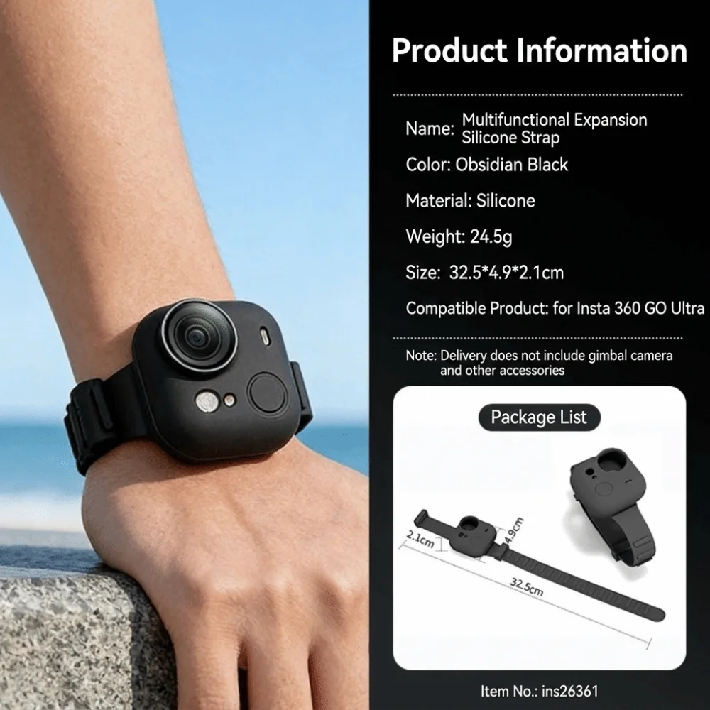 Shockproof Silicone Sports Camera Protective Case with Wristband, Lightweight and Multi-color