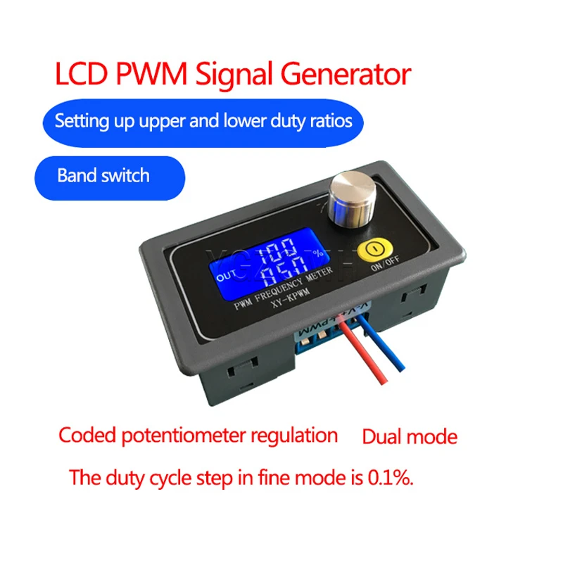 PWM Signal Generator Module 1Hz-150KHz Pulse Frequency Duty Cycle Adjustable KPWM With Switch LCD