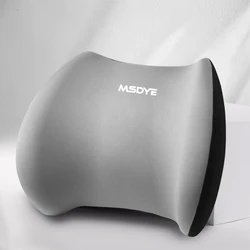 Ergonomic Memory Foam Car Pillow and Lumbar Support Cushion (Grey waist pillow)