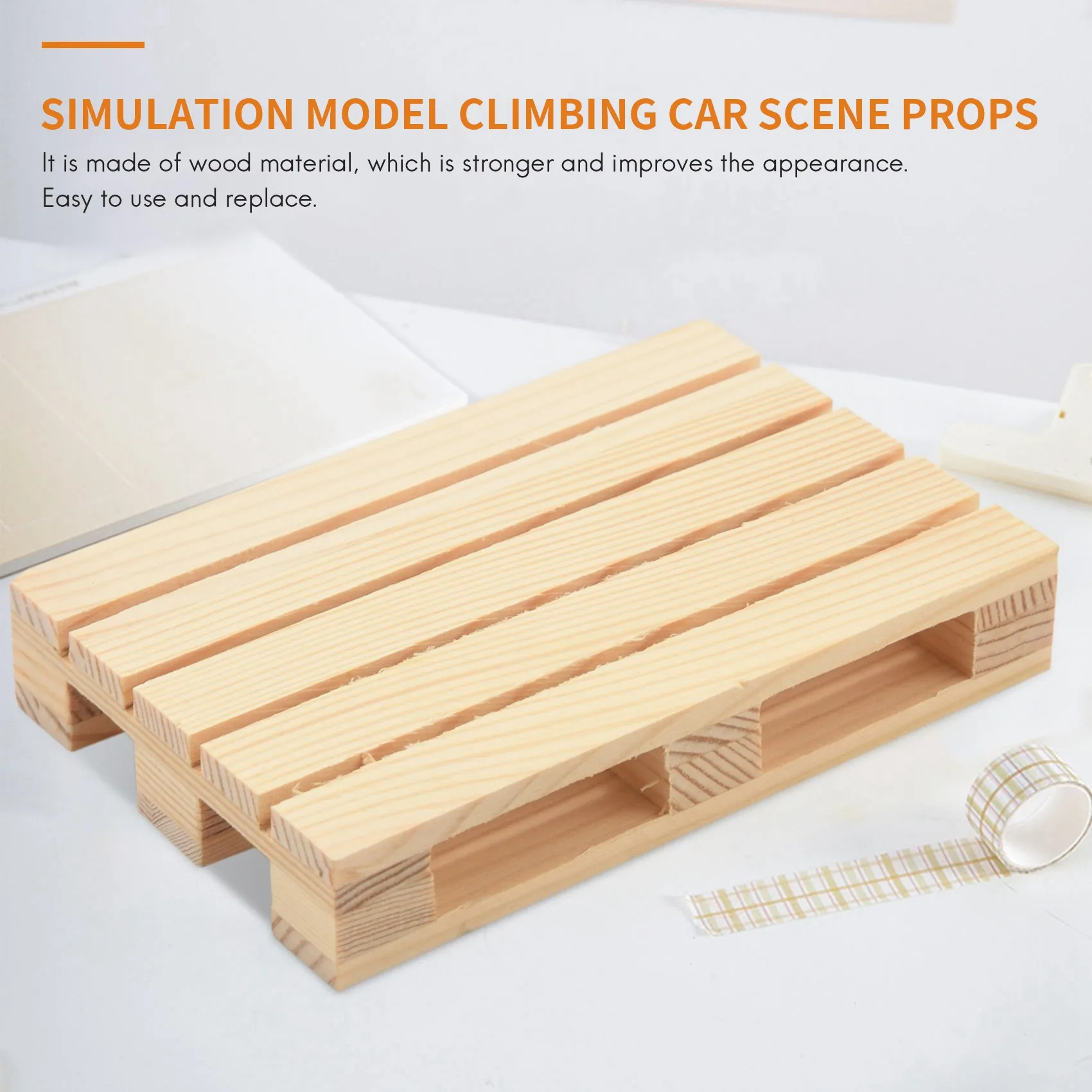 2PCS 120X80mm Wooden Pallet Decoration 1/10 RC Crawler Car Axial SCX10 90046 TRX4 Redcat
