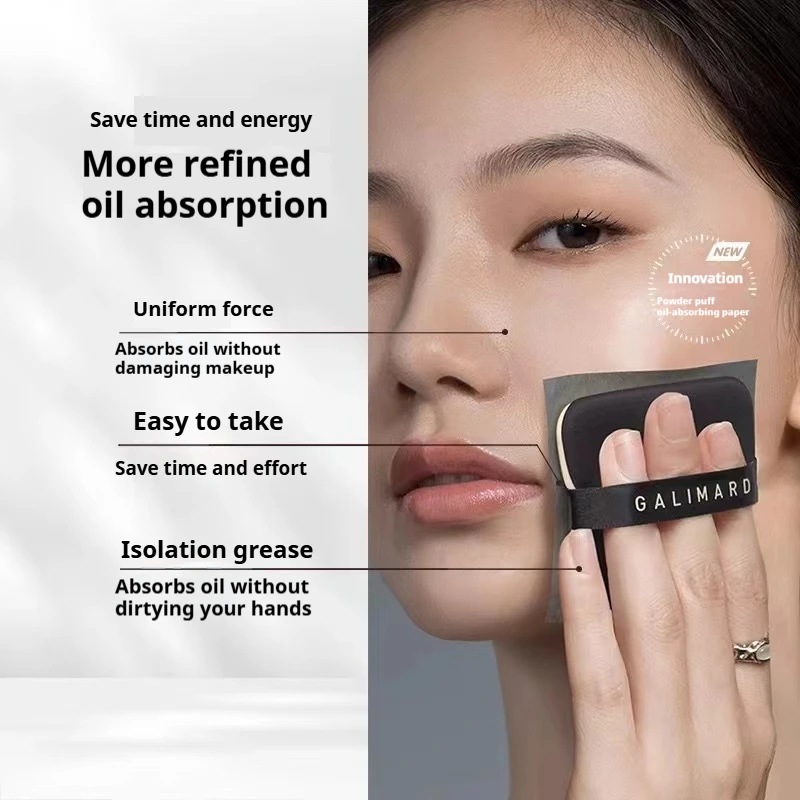 GALIMARD Portable Oil Absorbing Paper With Refreshing Oil Removing  Oil Controlling Surface  Not Absorb Water 3