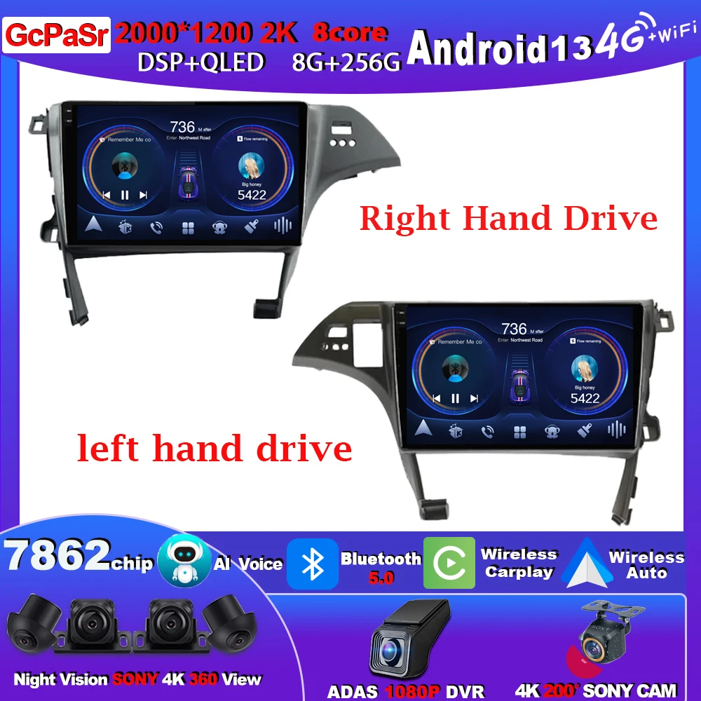 

Wireless Android Auto For TOYOTA PRIUS XW30 2009-2015 Car Radio Multimedia Video Player GPS Navigation 5G Wifi USB Touch Display