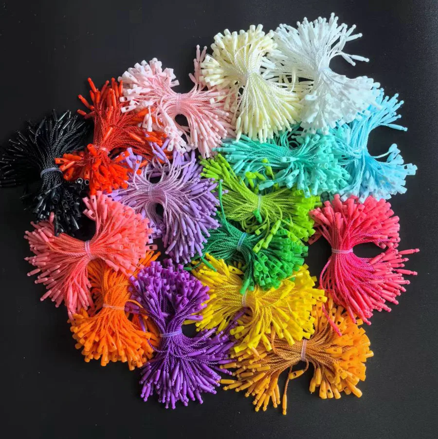 100PCS 의류 태그 로프 8cm 길이 코드 폴리 에스터 교수형 정제 의류 가방 태그 카드, DIY 의류 Lables 액세서리