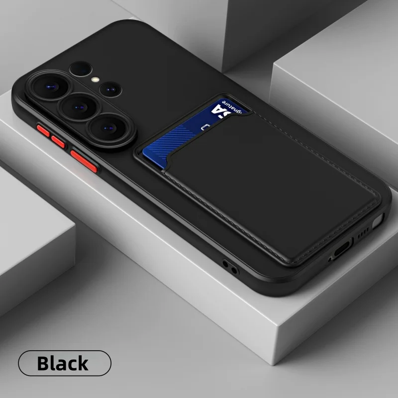 Premium Silicone Phone Case with Luxury Wallet Card Holder Slot