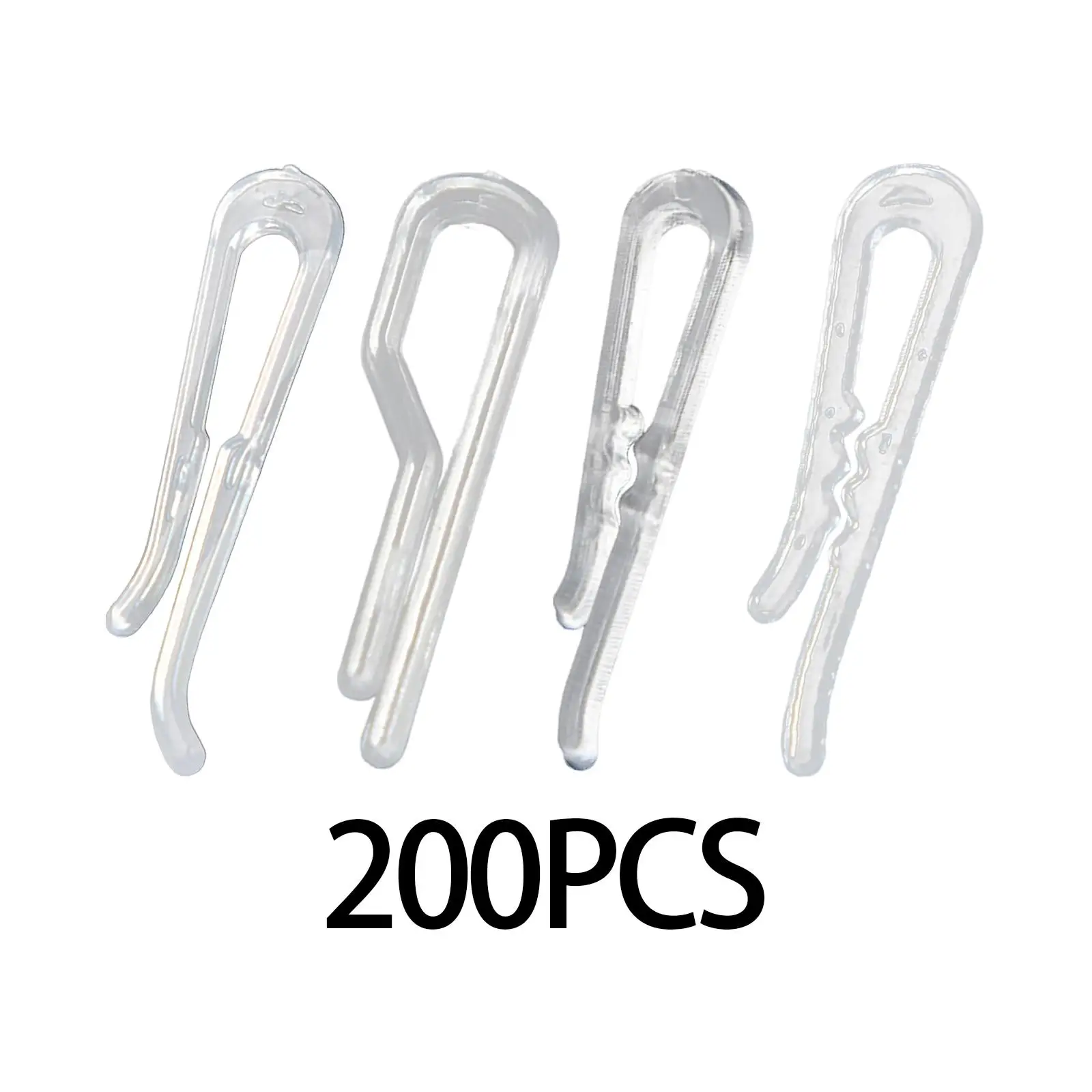 200 Pieces Transparent Alligator Clip Garment Clips Cloth Clip Clothes Pins Shirt Clip for Pants Briefs Fabric Sweater Sleeves