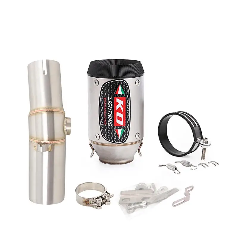 Motorcycle Exhaust Tips Slip on For Kawasaki ER6N ER650 2005-2011 ER6F EX650 2006-2011 Mid Link Pipe Muffler Escape 51MM - Image 5