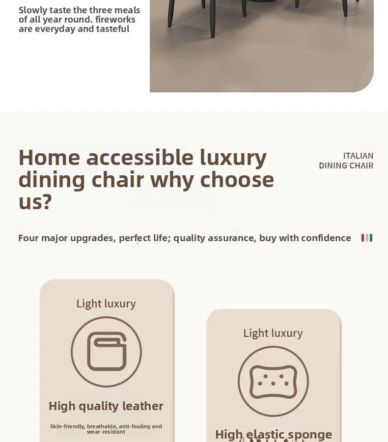 UVR High Quality Dining Chair Home Kitchen Backrest Stool Hotel Cafe Upholstered Chair Design Restaurant Chair Furniture