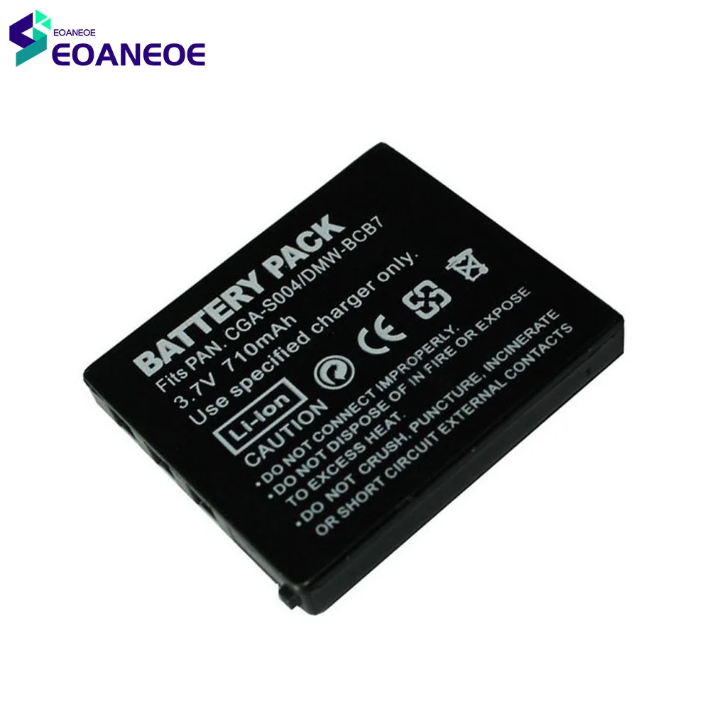 

For Panasonic DMW-BCB7 S004E Lumix DMC-FX2B Lumix DMC-FX2EBS 3.7V 710mAh Lithium Battery Pack Digital Camera Li-ion Batteries