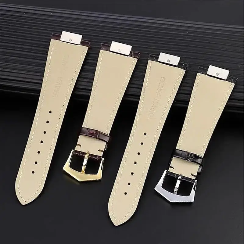 SCHIK For Patek Philippe Genuine Leather Watch Belt 5711 5712g Nautilus Watch Strap Special Interface 25mm*13mm Men Watchbands