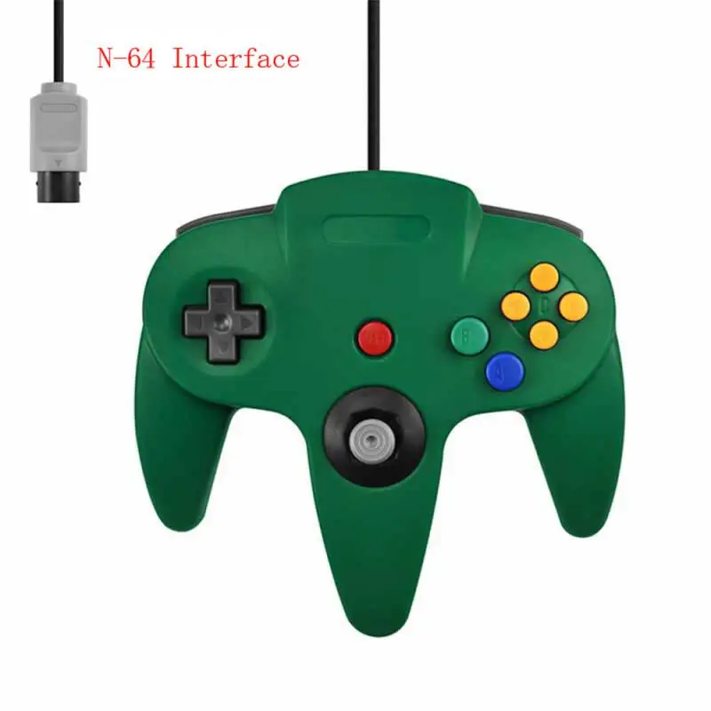 N64 Gaming Joysticks Port Transparent N64 Controller Gamepad Joysticks Joypads Game Pad Long Wired For Classic 64 Consoles Games 
