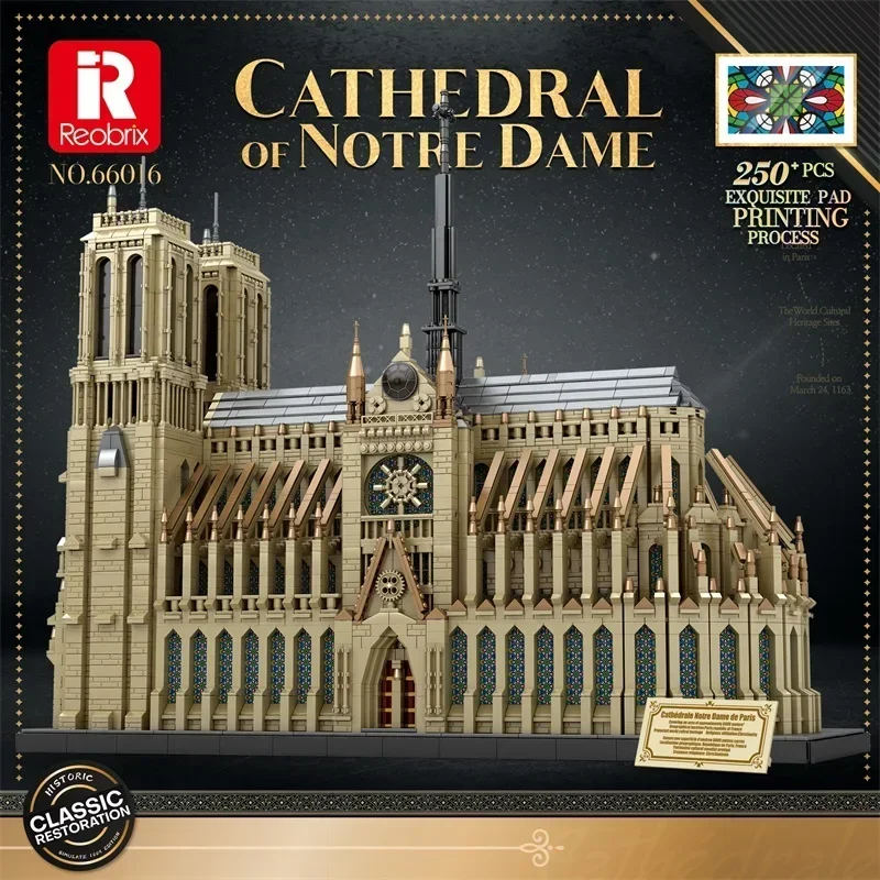 

World Architecture Expert MOC 66016 Cathedral of Notre-Dame Model 8868pcs Building Blocks Brick Toy for Boy Children Gift Set