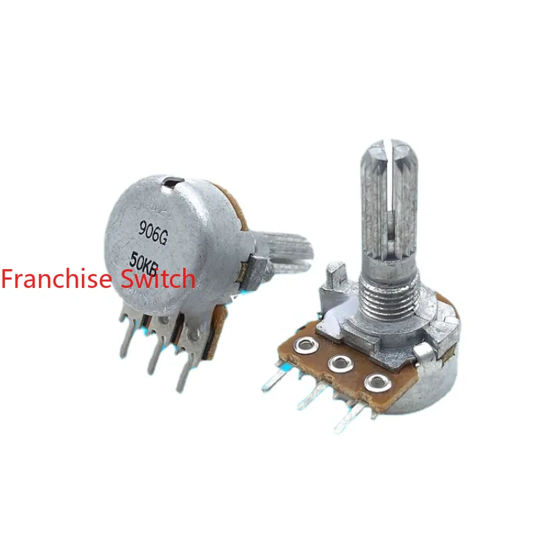 10PCS 16 Type Single Link Potentiometer Sound Volume Power Amplifier B10K B50K B100K Handle Length 20mm