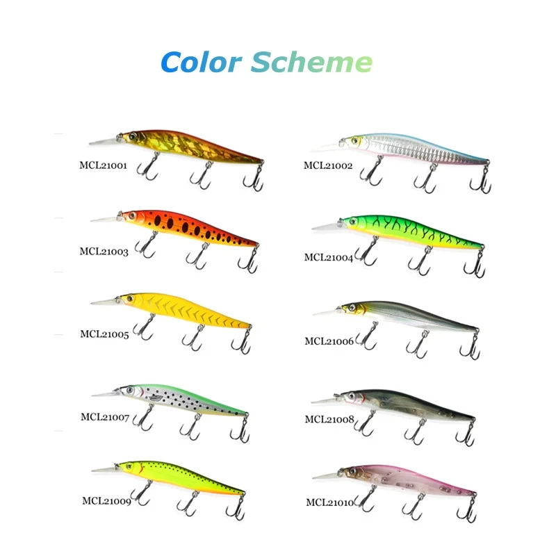 Long Lip Jerkbait with weight system Sinking Minow 5g Fishing Lure Wobbler Slow Diving Pesca Swimbait Noise System For Bass Pike for fishing lure
