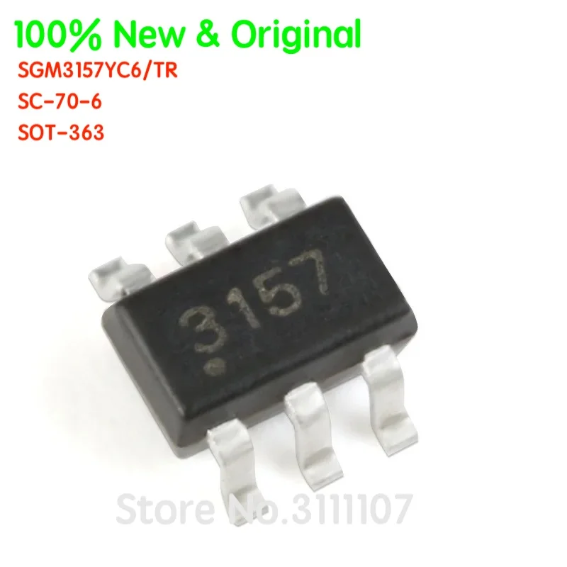 

10PCS/LOT SGM3157YC6/TR SC-70-6 SOT-363 3157 SPDT Analog Signal Switch Chip Original 100% New & Original