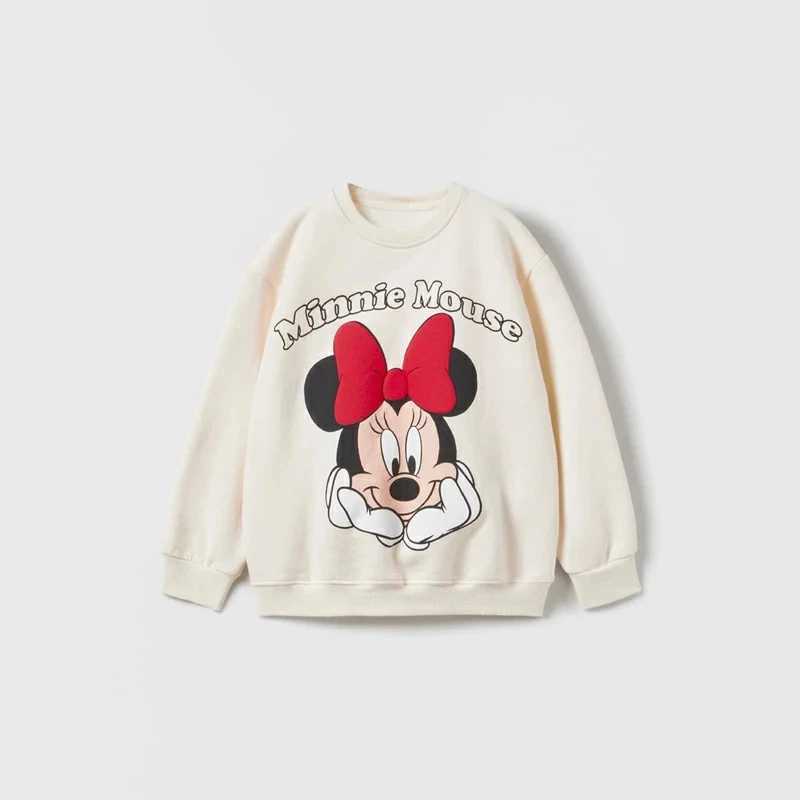 Cartoon Minnie Printed Baby Girls Sweatshirt Long Sleeve Hoodie Spring Fall Kids Clothing Loose Fashion Cartoon Casual Sweater 5