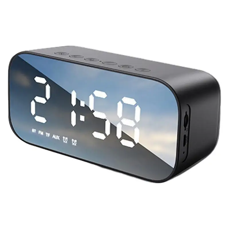 

Будильник с беспроводным динамиком, встроенный двойной будильник с функцией быстрой зарядки, цифровые часы, беспроводной будильник для пеших прогулок