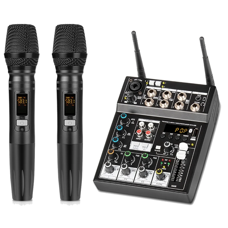 Mixer With Wireless Microphone Studio Sound Mixers 4 Channel With
