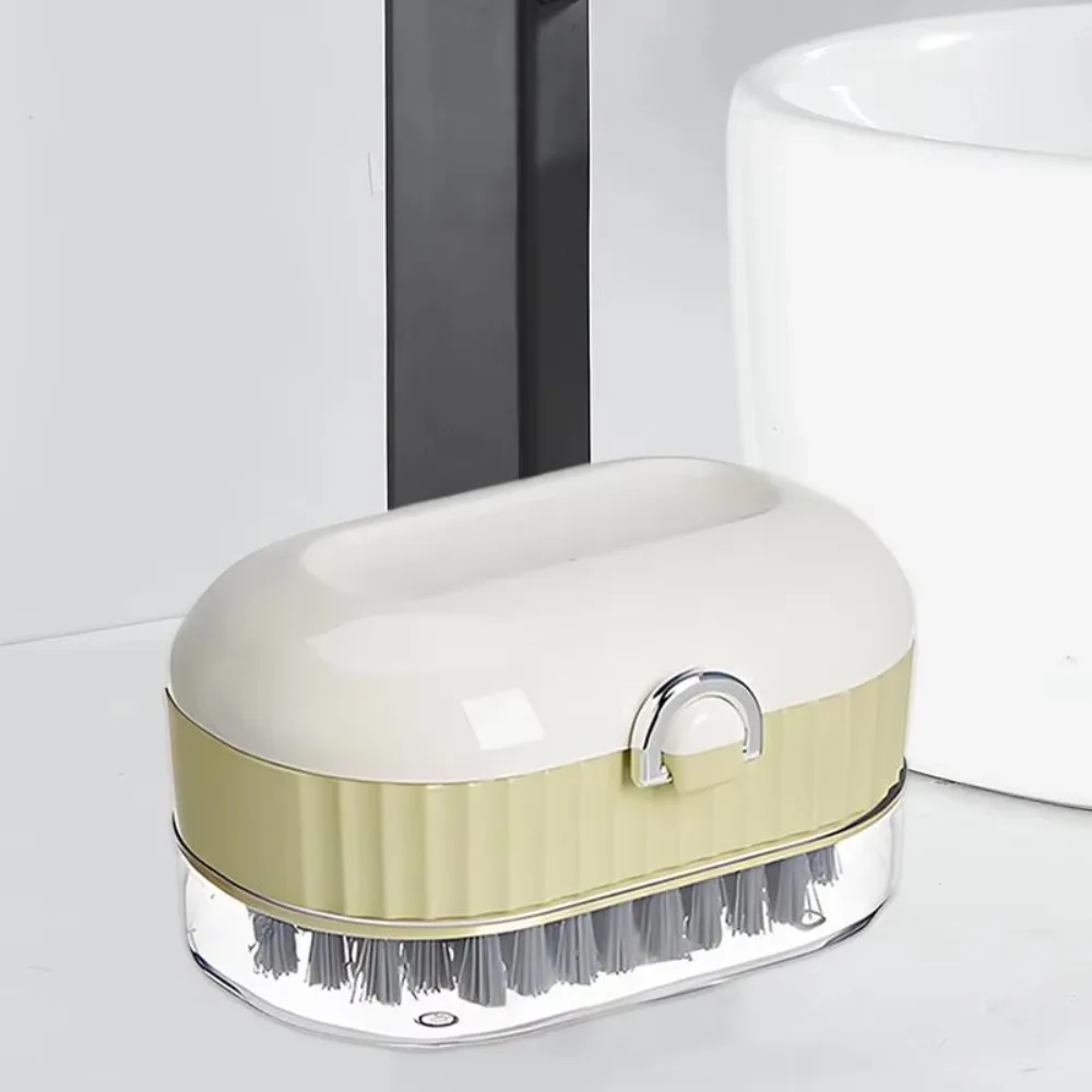 Description Picture 4 of item2PCS Creative Plastic 2 in 1 Soap Box Drainable Multi-functional Soap Holder with Brush Soap Storage Rack Kitchen